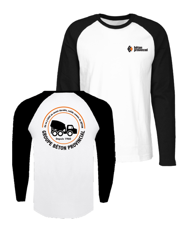 Béton Provincial - 4023M unisex baseball jersey (WHITE/BLACK) - SE. S13961 (AVG) - SE. S14004 (DOS)