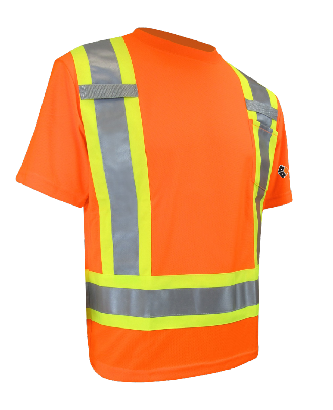 Béton Brunswick - 10-662R t-shirt avec bandes réfléchissantes homme (ORANGE) - DTF. DTF-198 (MG)